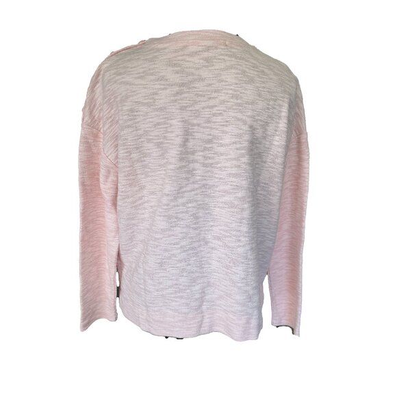 NWOT Sanctuary Pink Button Shoulder Sweater Long Sleeve Soft Knit Size Small - Picture 2 of 6
